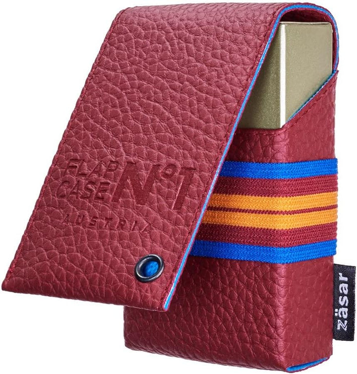 FLAPCASE N°1 • RUGBY • Designer Zigarettenetui, Made in Austria, Gummiband, Leder vegan Zigarettenbo