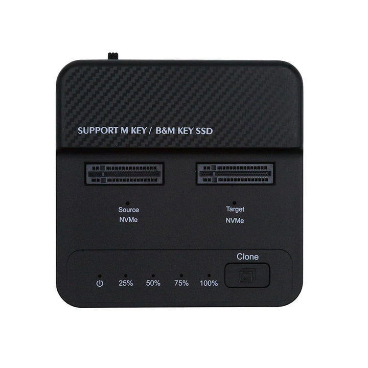 cablecc Dual-Bay Cloner 20 Gbit/s NVME M.2 NGFF M-Key auf USB-C One-Click Offline Clone Backup Gehäu