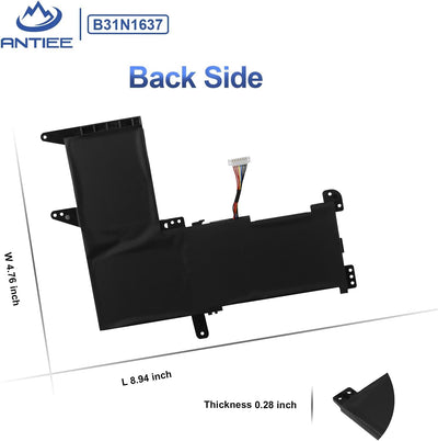 ANTIEE B31N1637 Laptop Akku für Asus VivoBook X510 X510U X510UQ X510UA X510UAR X510UF VivoBook S15 S