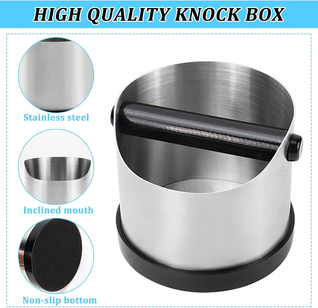 Abklopfbehälter für Siebträger, Kaffeesatz Abschlagbehälter, Kaffeesatzbehälter, Knock Box, Espresso