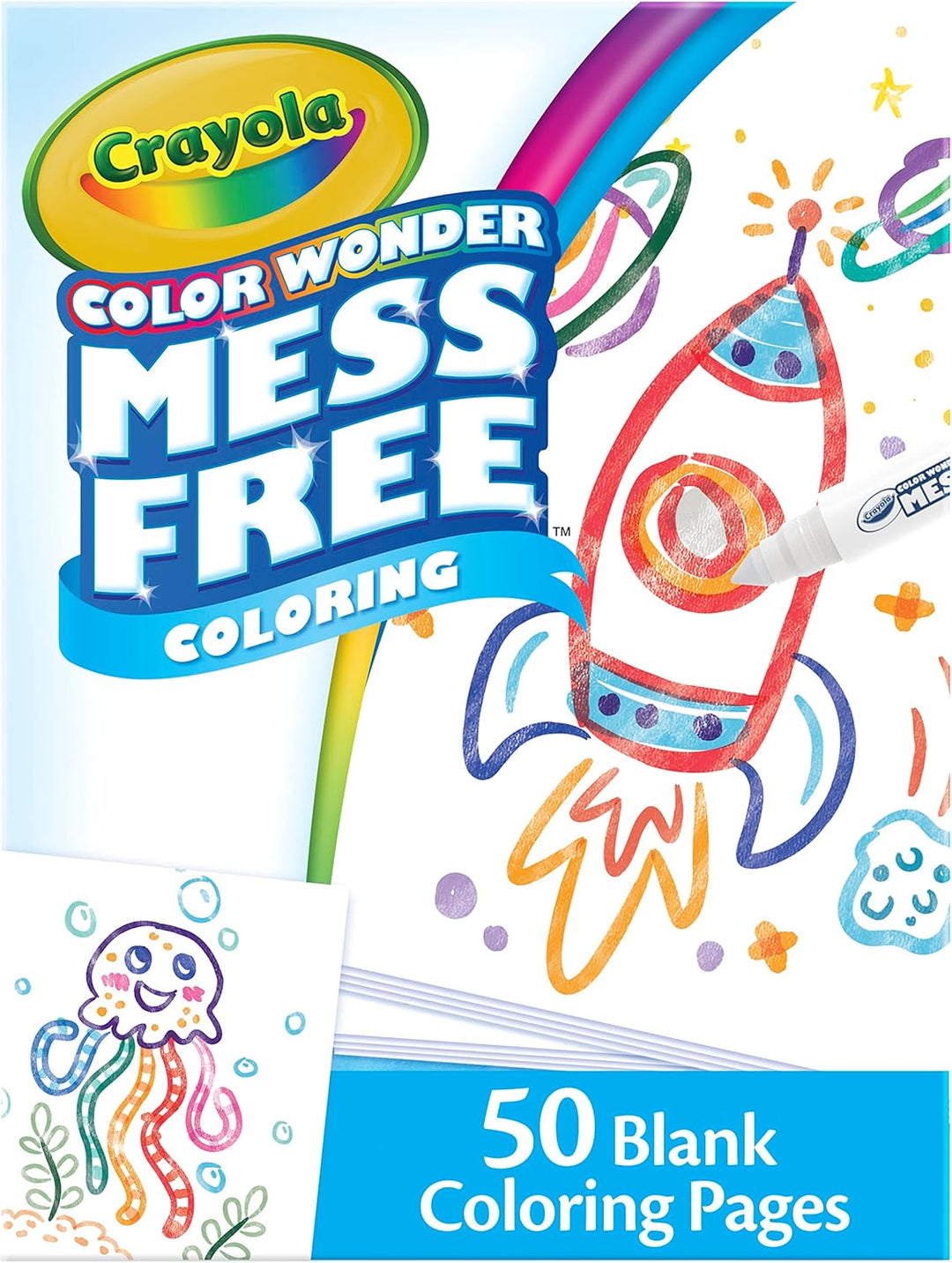Crayola Color Wonder Mess Free Coloring, Blanko-Malseiten, 50 Stück, bedruckbares Nachfüll-Set