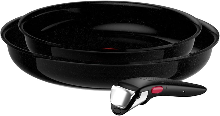 Tefal Ingenio Explore On 3-tlg. Pfannen-Set, Schwarz, L2679102 | keramische Fusion Core Antihaftvers