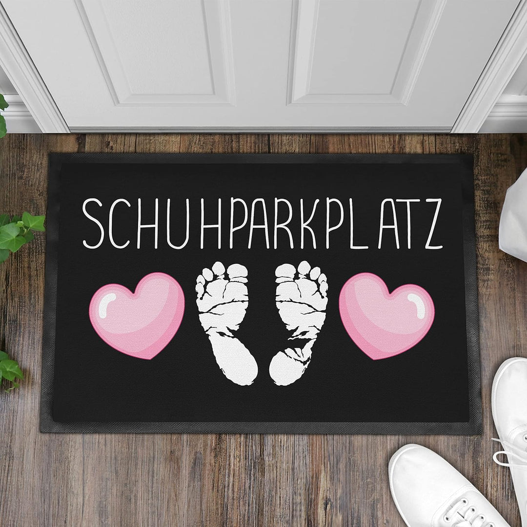 Trendation - Schuhparkplatz Lustige Fussmatte Geschenk Fussmatte mit Spruch Innen und Aussenbereich