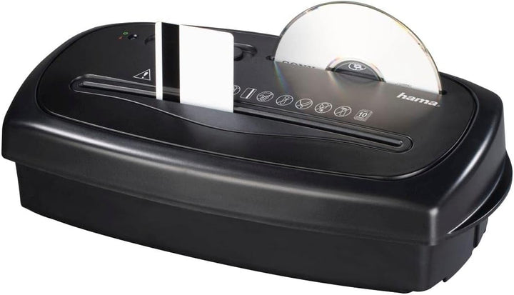 Hama Home N10CD 15L Aktenvernichter für Haus und Büro, (10 Blatt Aktenvernichter Plastikkarten-Akten