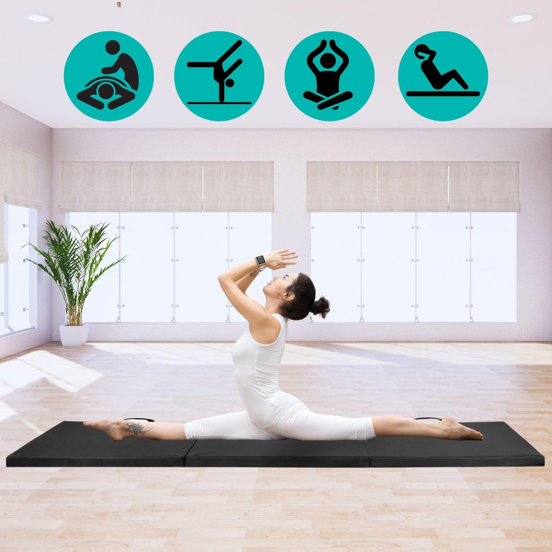 PRETORIANS Klappbare Turnmatte Kinder Erwachsene 180x60x5 cm, Fitnessmatte, Gymnastikmatte dicke 5 c