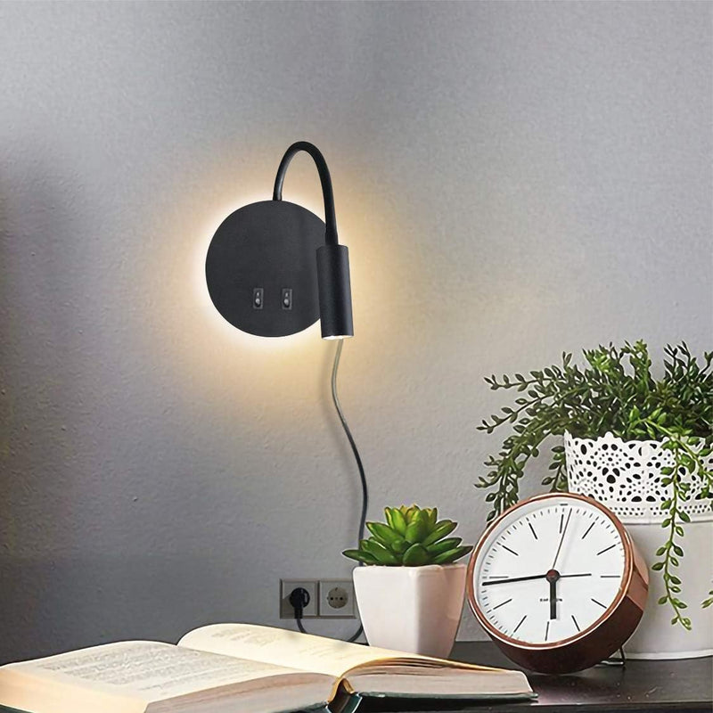 Budbuddy LED Bettleuchten Wohnzimmer Leselampen Modern Leselicht Schwenkbar Bettlampe mit schalter W