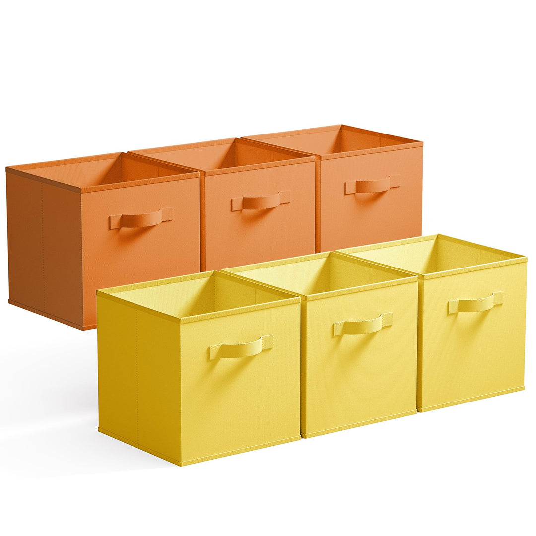 GRANNY SAYS Aufbewahrungswürfel Stoff, 6 Stück Aufbewahrungsboxen für Würfelregal, Regalkörbe 27 x 2