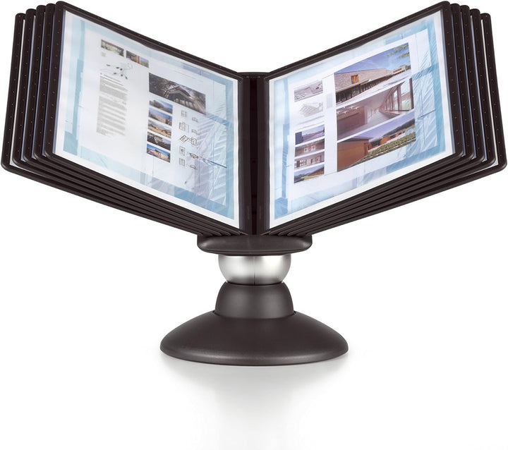Durable Sichttafelsystem Sherpa Motion, mit 10 Sichttafeln A4, schwarz, 558701, schwarz