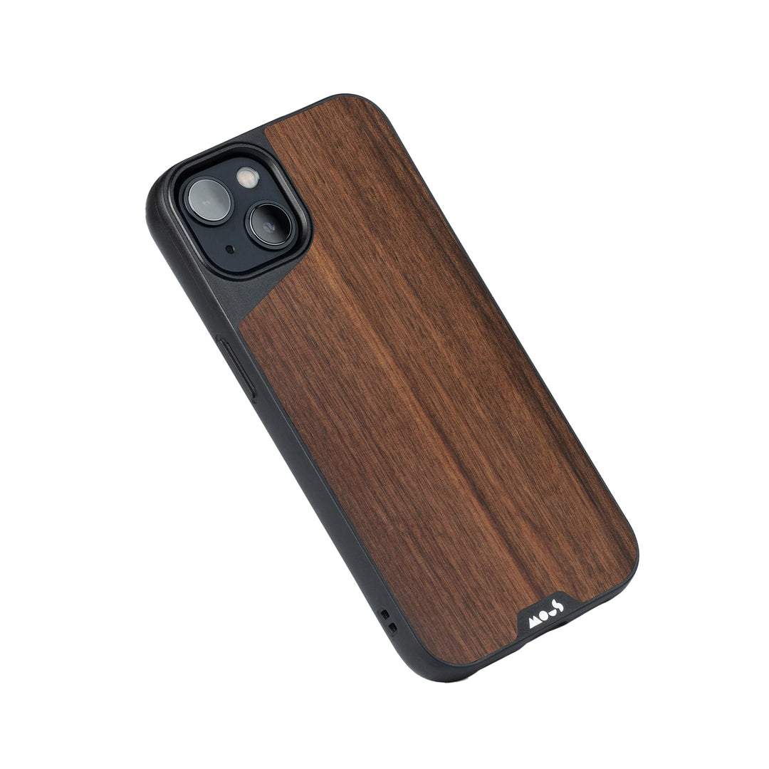 Mous - Hülle für iPhone 13 - Walnuss - Limitless 4.0 - Handyhülle iPhone 13 MagSafe-Kompatibel Case