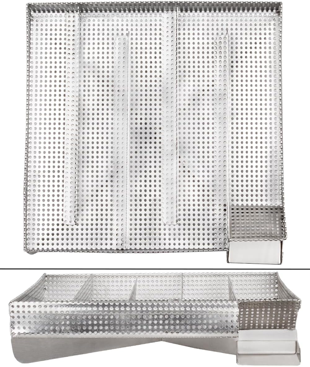 Beeketal 'Smoke XXL' Sparbrand Kaltraucherzeuger aus V4A Edelstahl mit 5 Kammern (L/B/H) ca. 205 x 2