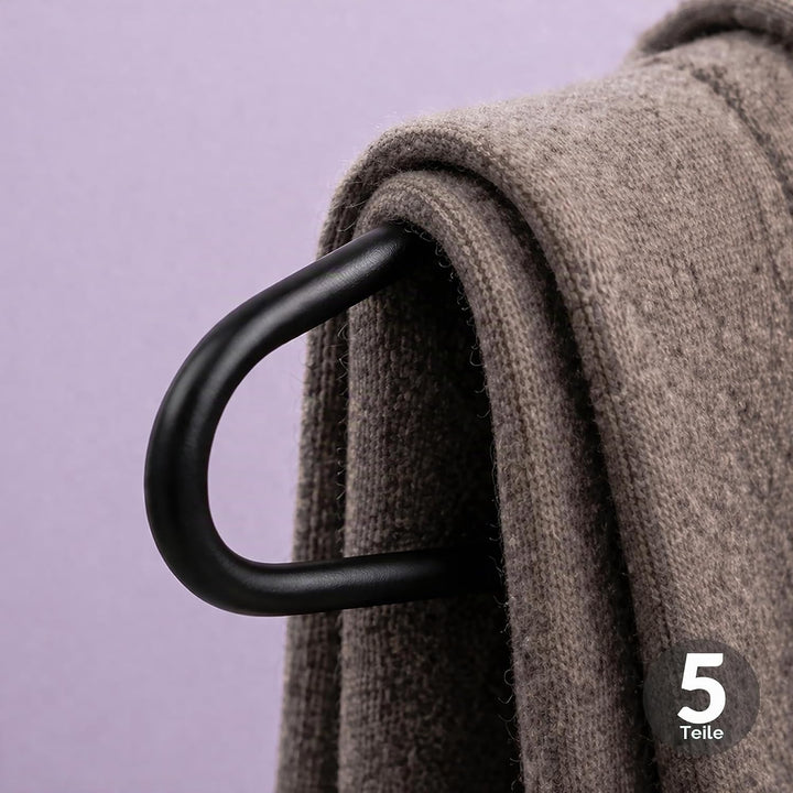 Hangerworld 5 Extra Starke Metall Kleiderbügel 45cm Schwarz Ideal für schwere Kleidung 45 cm, 45 cm
