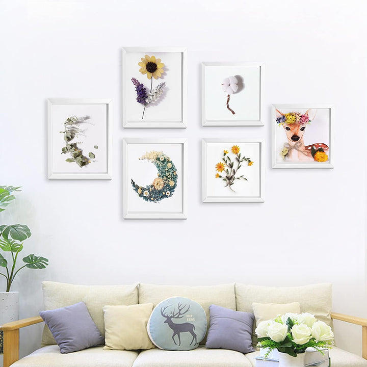 sunmeg 3D Bilderrahmen zum Befüllen A4 Bilderrahmen Tief 3D Objektrahmen Hölzern bis 3cm, 3D Rahmen