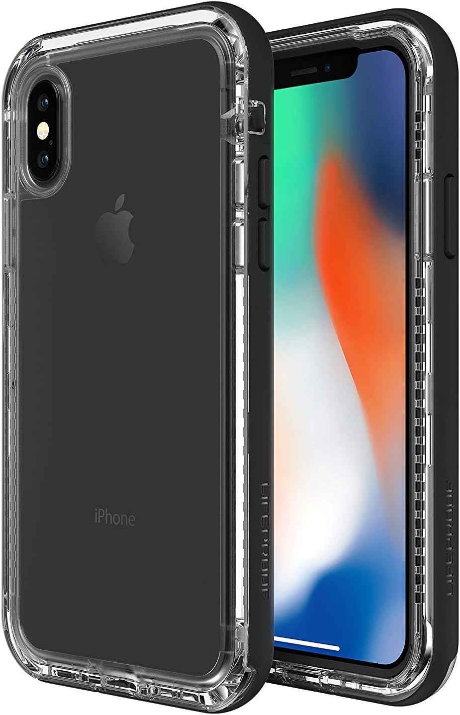 LifeProof Next schmutzdichte Schutzhülle für iPhone X, schwarz transparent geeignet für iPhone X Sch