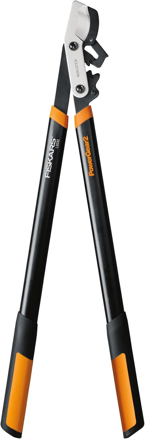 Fiskars 394801-1003 PowerGear2 Bypass Lopper, 32 Inch, Black/Orange, US import