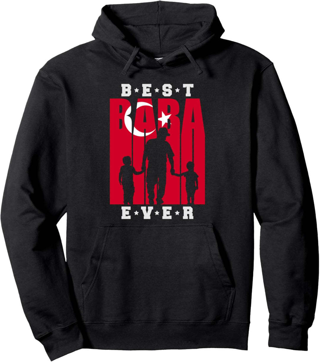 Baba 2 Jungs Baba dogum Günü Hediyesi türkischer Vater Pullover Hoodie