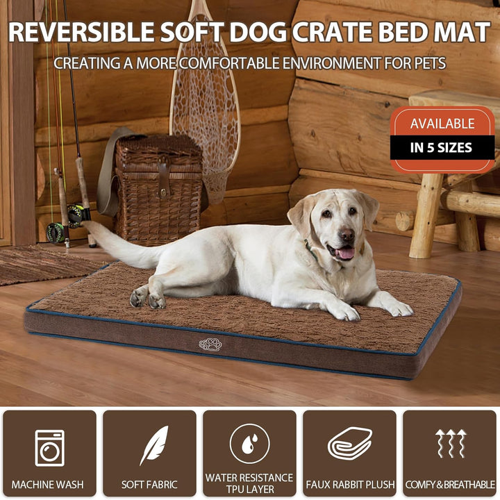 EMPSIGN Hundebett-Matte, 76,2 cm, wendbar, warm und kühl, waschbar, mit Schaumstoff-Unterstützung, H
