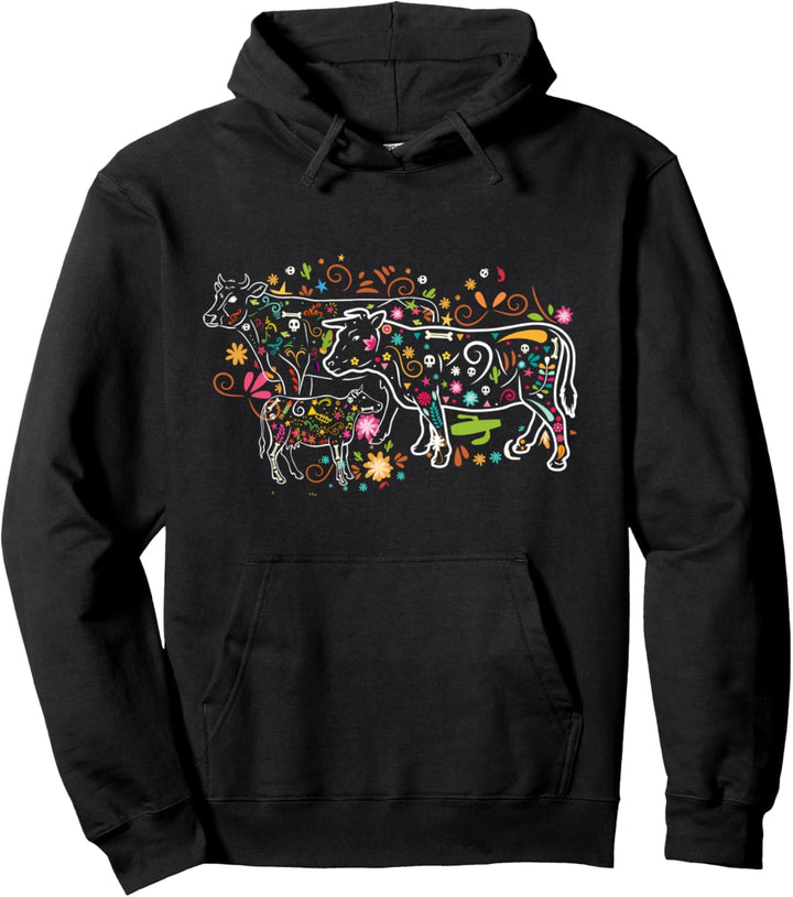 Rinder Landwirt Kuh Agrar Tiere Spruch Bauer bunte Kühe Pullover Hoodie