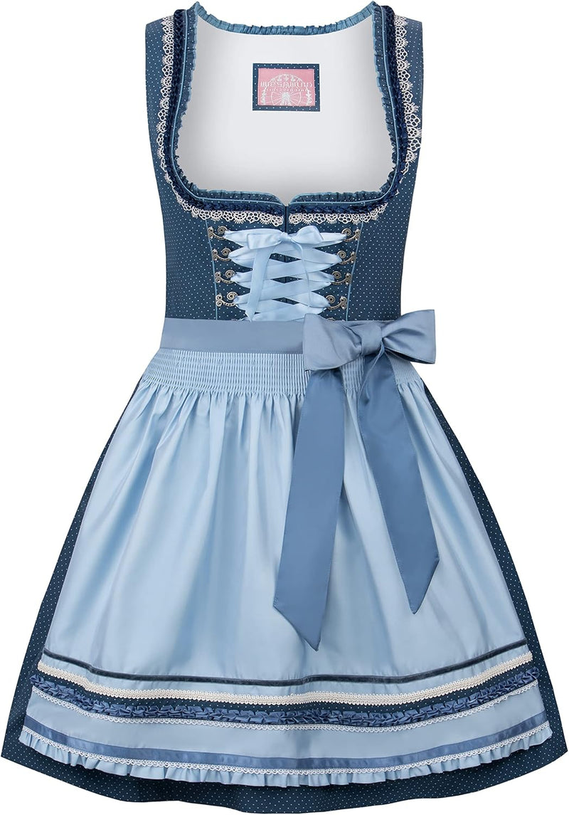 Stockerpoint Damen Dirndl Harper Kleid für besondere Anlässe 48 Blau, 48 Blau