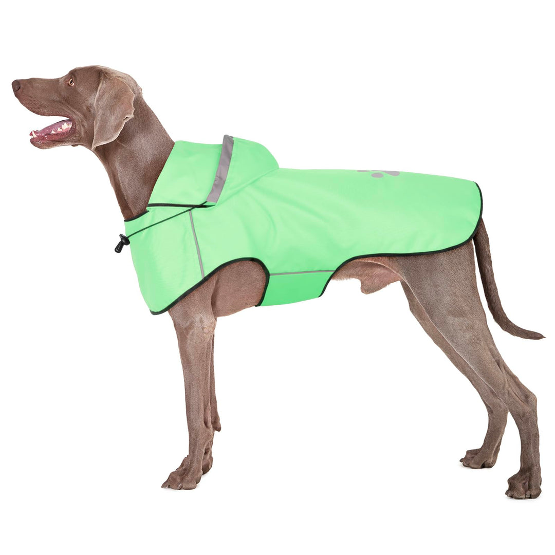 BiPawTi Regenjacke Hund Wasserdicht für Grosse Hunde – Verstellbarer Hund Regenmantel mit Reflektier