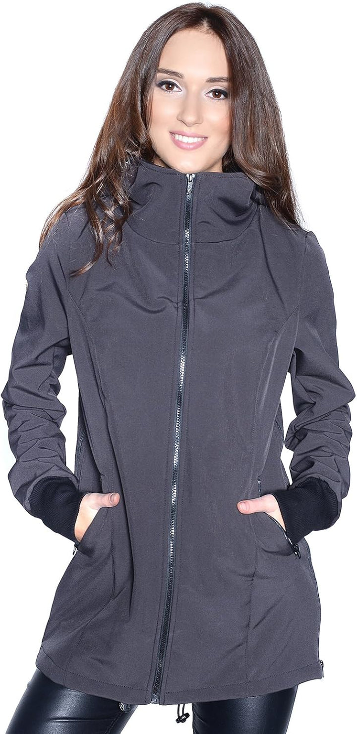 Mija - 3in1 Tragejacke für Babytrage, Umstandsjacke, Jacke Softshell 4068, Grau
