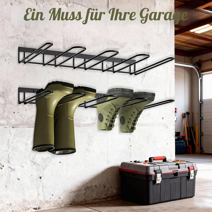 2 Stück Metall Schuhregal Wand, 41.5x26x5 cm Stiefel Aufbewahrung Wand mit Schrauben Stiefelhalter W