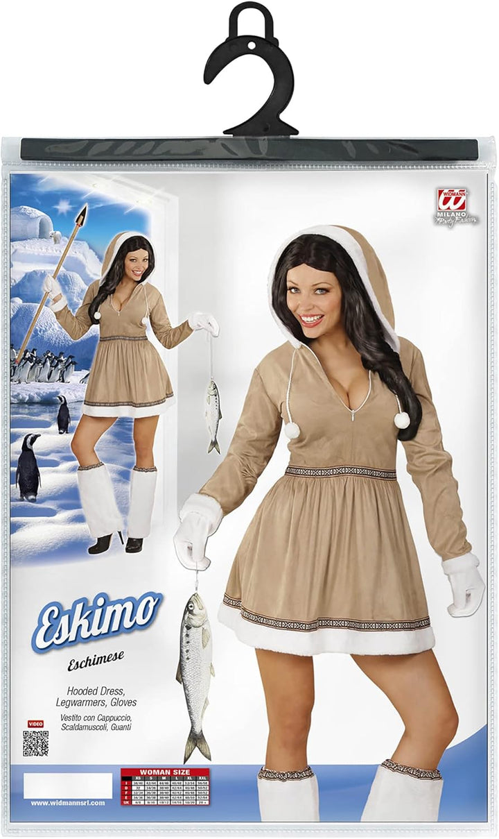 "ESKIMO" (hooded dress, legwarmers, gloves) - (XL), XL