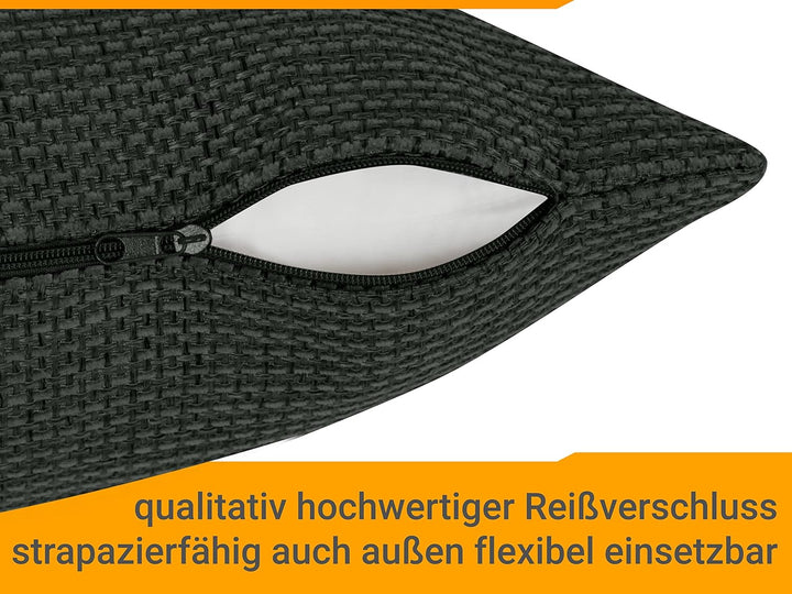 Kissenhülle mit Struktur-Muster - Polsteroptik 617.767, 1 Stück - Kissenhülle 60 x 60 cm, anthrazit