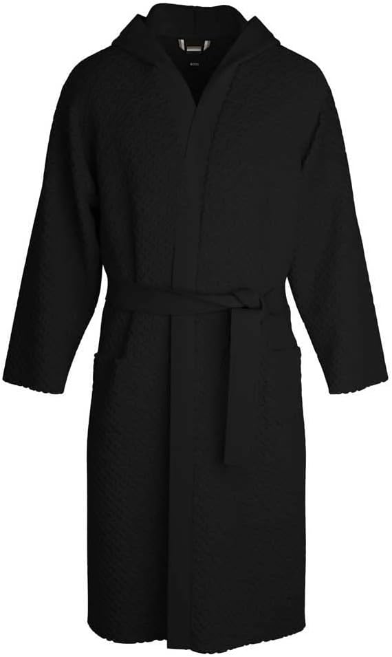 BOSS Herren Fashion Robe Dressing_Gown L Black1, L Black1