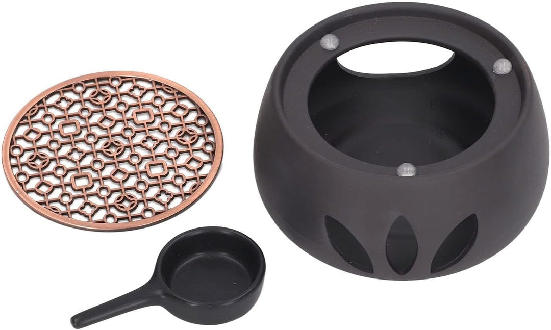 Keramik-Teekannenwärmer, Teelichtwärmer mit Eisenmatte und Kerzenhalter für Glas-Teekanne Universal-