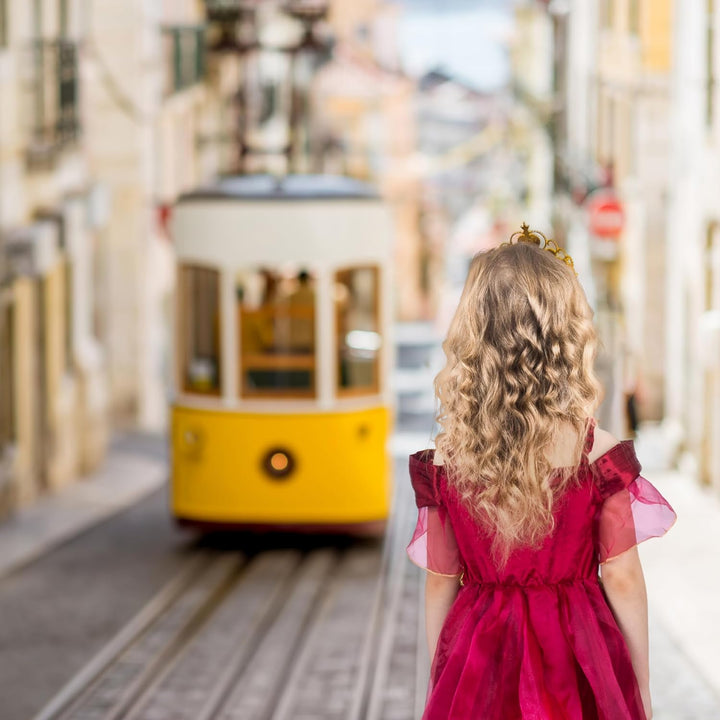 Sincere Party Mädchen Deluxe Prinzessin Fancy Kleid mit Accessoires 5T-6T/110-116 Rote Glocke mit Ti