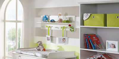 roba Wandregal 'Dreamworld 3', Garderobe mit Ablage 90cm, für Baby-, Kinder- & Jugendzimmer, weiss