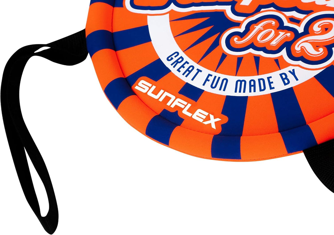 Sunflex Trampoline for 2 Orange | Geschicklichkeitsspiel für Zwei | Outdoor | Robustes Neopren-Tramp