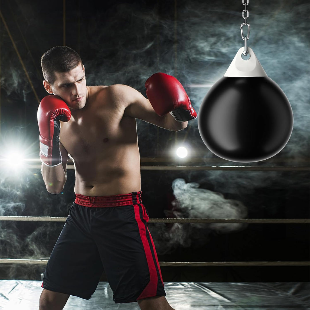 COSTWAY Ø45cm/55cm Wasserboxsack, 50 kg/80kg Boxing Punching Bag mit Verstellbarer Metallkette, Sich