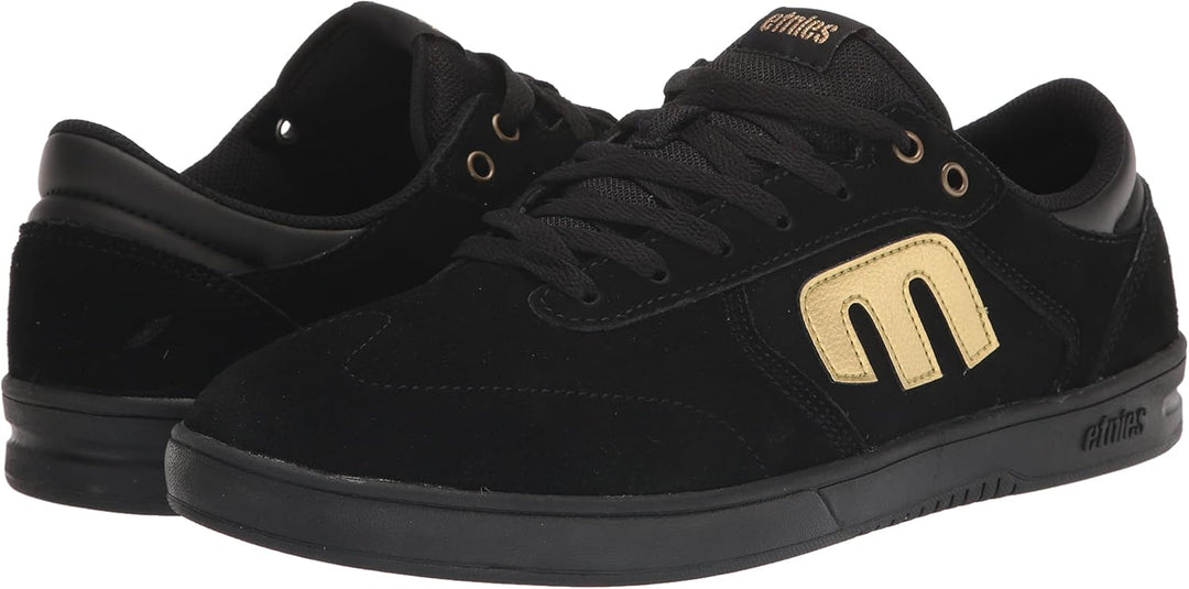 Etnies Herren Windrow Low Top Skateschuh 42.5 EU Schwarz Goldfarben, 42.5 EU Schwarz Goldfarben