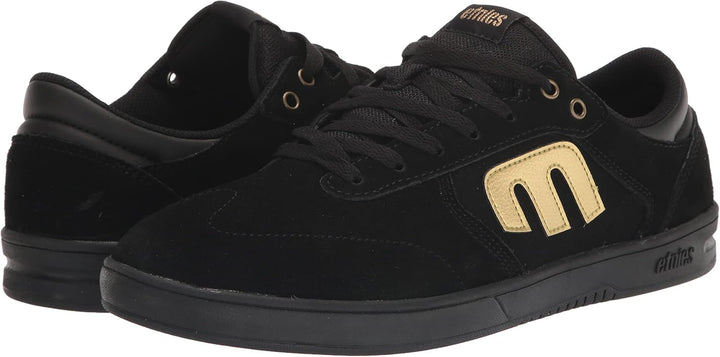 Etnies Herren Windrow Low Top Skateschuh 42.5 EU Schwarz Goldfarben, 42.5 EU Schwarz Goldfarben