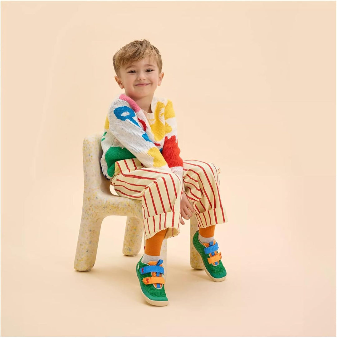 Affenzahn Barfussschuh Knit Happy mit Klettverschluss, Vegan, rutschfest, Flexibel, Reflektierend, b