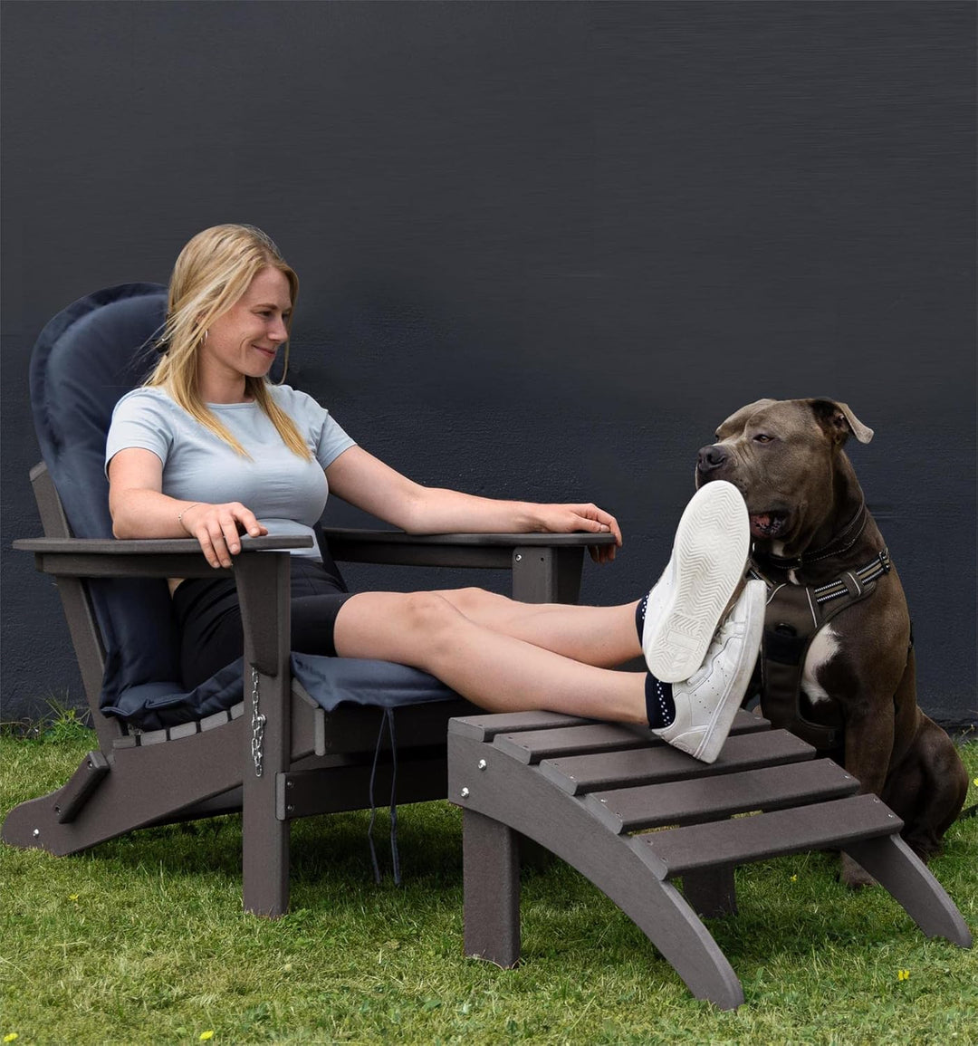 normani Original Adirondack Stuhl - Klappbarer Gartenstuhl in Holzoptik - Gemütlicher Gartensessel a