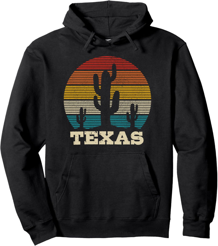 Texas Kaktus Vintage Souvenir Pullover Hoodie