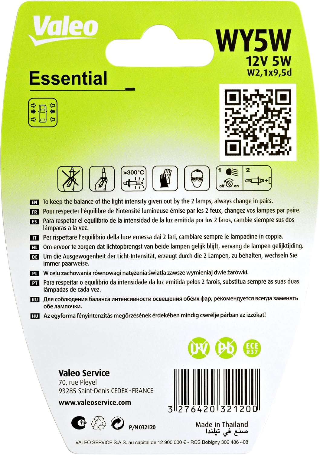 VALEO Glühlampe, Blinkleuchte 032120