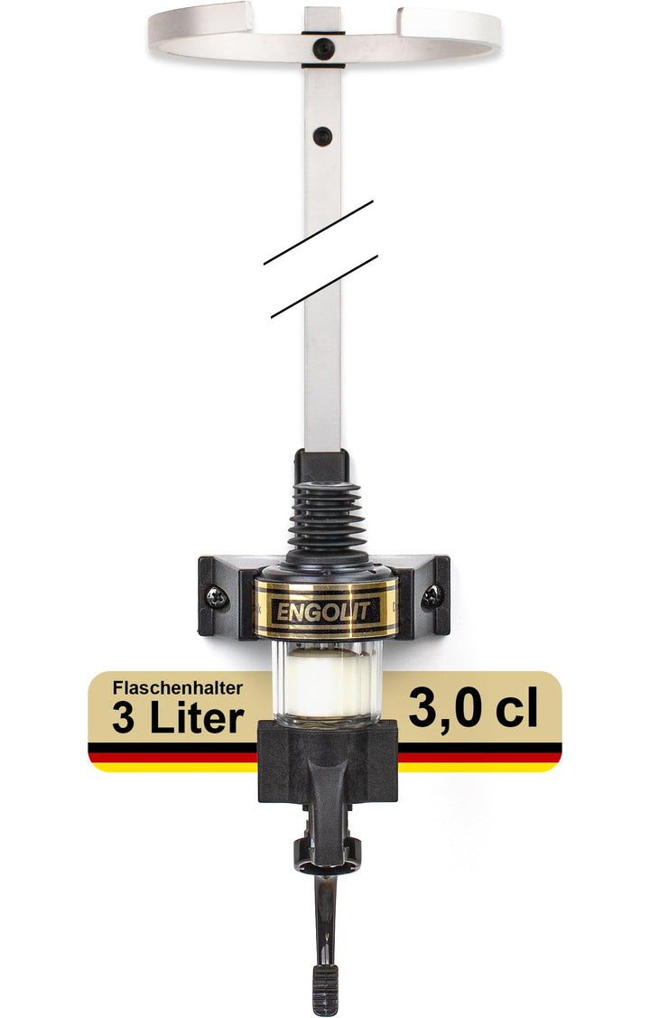3-Liter-Flaschenhalter (inkl. 3,0 cl Finger-Push-Dosierer) für lange/grosse Flaschen ab 40 cm | Made