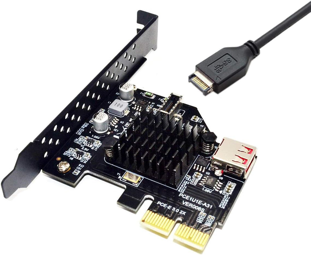 cablecc USB 3.1 Frontblendenbuchse & USB 2.0 auf PCI-E Express Kartenadapter für Motherboard