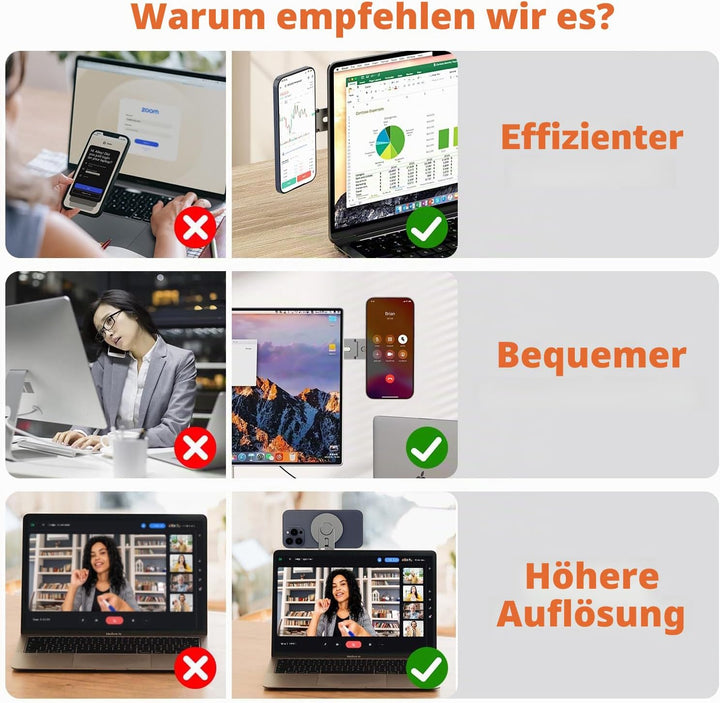 Magnetische Laptop Handy Ständer [110° Faltbar & 180° Einstellbare], Metall Handyhalterung Kompatibe