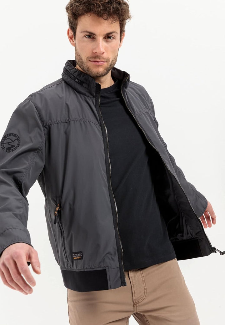 camel active Herren Leichter Blouson aus recyceltem Polyester 26 Shadow Grey, 26 Shadow Grey