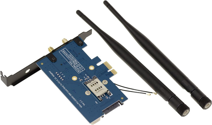 KALEA-INFORMATIQUE PCIe-Controller für Mini PCI Express (MiniPCIe mPCIe) WiFi- oder Bluetooth-Karte