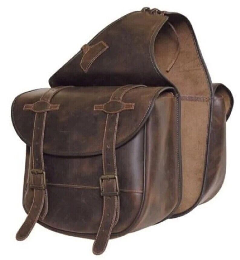Western-Leder-Satteltasche für Pferde | Reitvergnügen Wanderritt geeignet für Reiten und Fassrennen