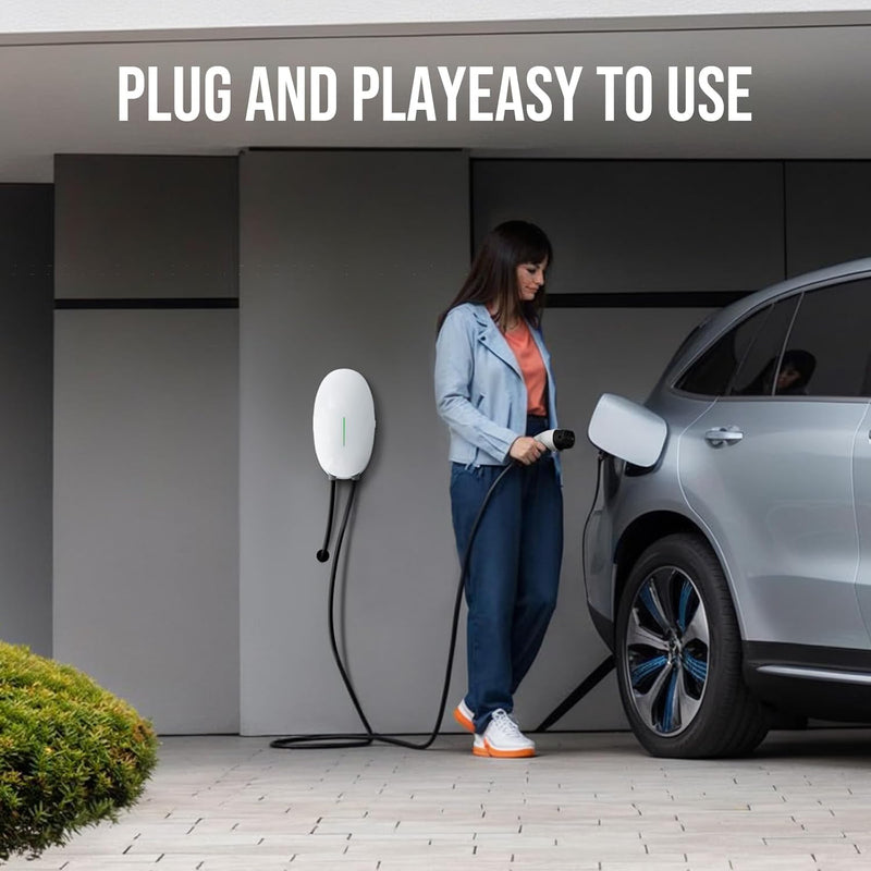 Teskee EV-Ladegerät Typ 2 Wallbox Home Smart EV-Autoladestation für alle Elektrofahrzeuge und Plug-i