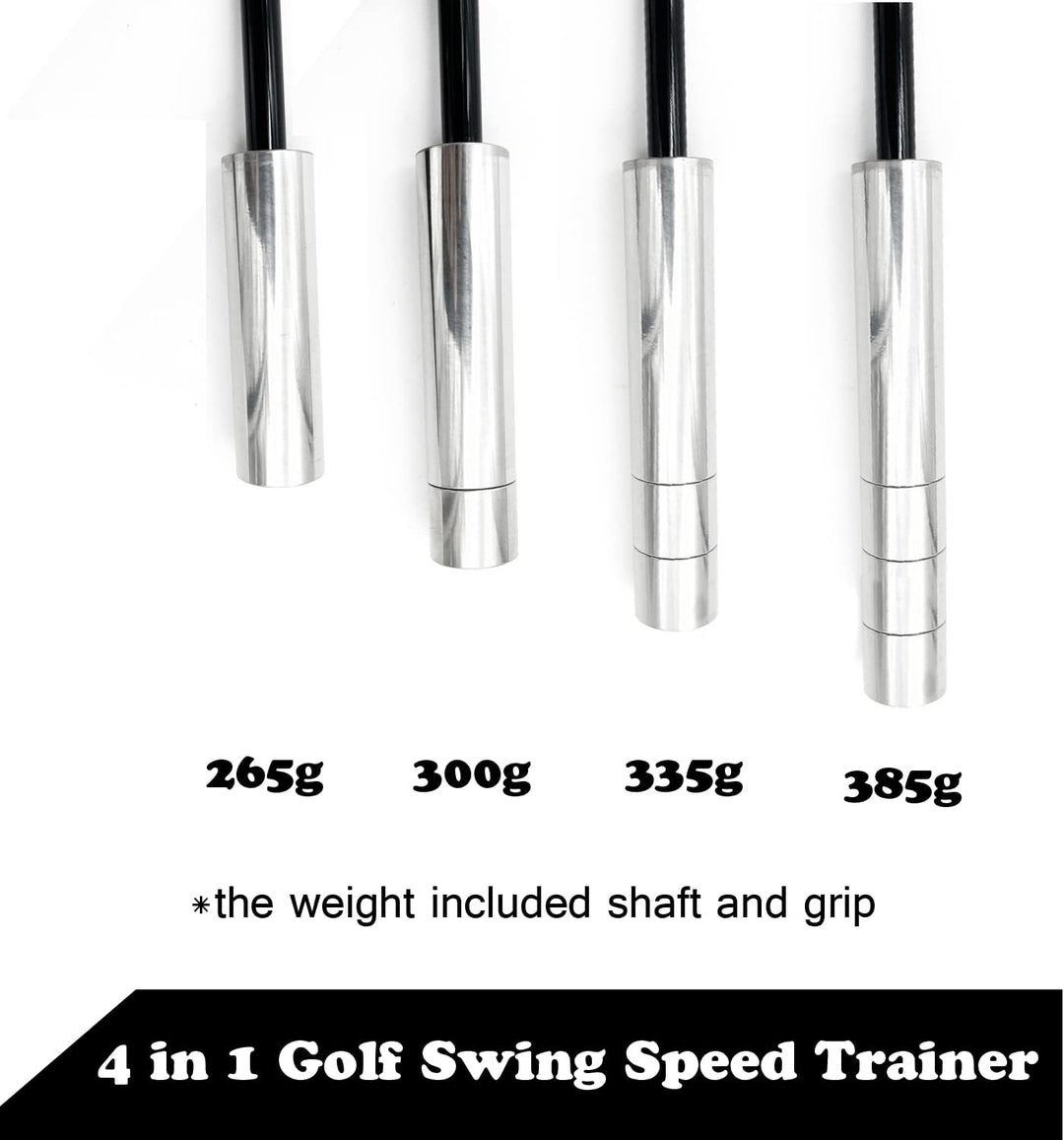 4 in 1 Einstellbare Schlägergewichte Golf Swing Speed Trainer, Overspeed Golf Speed Stick, Golf Trai
