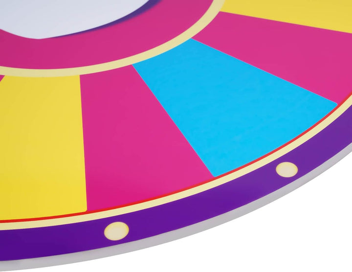 60 cm Glücksrad Spielzeug Farbe Rad Spiele Höhenverstellbar 100-180 cm, 18 Slots Colorful Prize Whee
