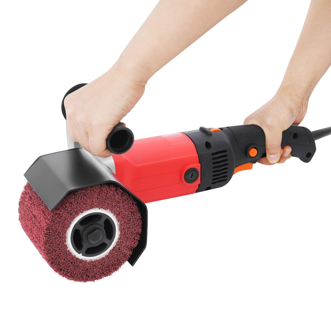 1580W Satiniermaschine mit Überlastschutz, 220V Bürstenschleifer Exzenterschleifer Poliermaschine, W