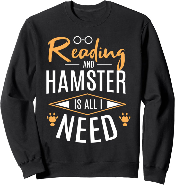 Lesen und Hamster niedlicher Hamster Bücherwurm Sweatshirt